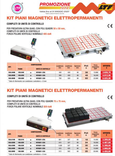 Promozione Piani Magnetici Elettropermanenti