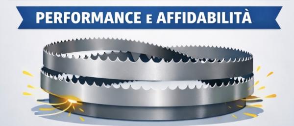 LAME A NASTRO AL COBALTO BIMETAL M42 RINFORZATE 2375X20X0.90 T5/7